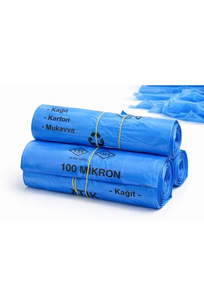 WELLPLAST 55*60 MAVİ GERİ DÖNÜŞÜM ATIK TORBASI 200 GR 20'Lİ
