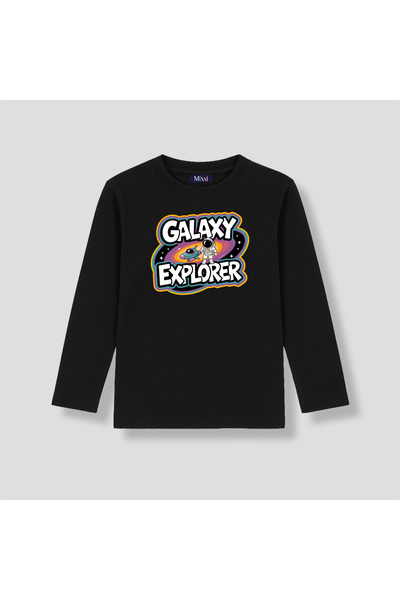 mixxi fashion تي شيرت للأطفال من الجنسين بأكمام طويلة من Galaxy Explorer Astr...