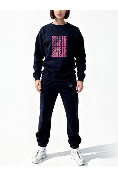 ALEYZA MODA Sweatpants and Top Set in Lacevert Color, Special Design, She Is ...