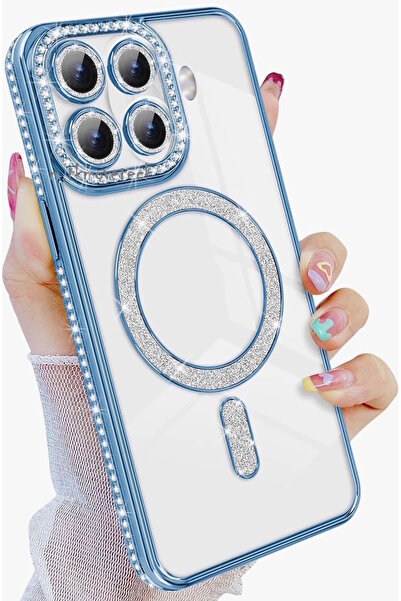 m.tk moveteck حافظة Mi 15T Pro مع حماية للعدسة من الحجر اللامع وظهر شفاف وحوا...