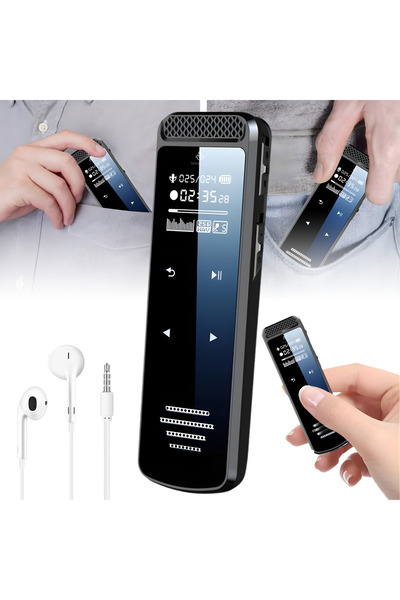 Spionescu Înregistrator vocal digital stereo cu activare vocală, Q55, anulare...