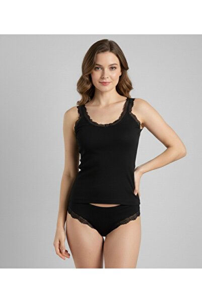 Twentyipek Stylish and Comfortable Lace Detail Women's Nightgown Tank Top Pan...