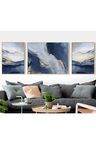 lawhat لوحات فنية تجريدية مطبوعة على قماش الكانفس موديل ( 1589)