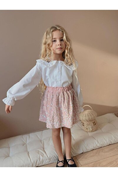 Butik KIZ ÇOCUK PAYET ETEKLİ GÖMLEKLİ 2'Lİ TAKIM