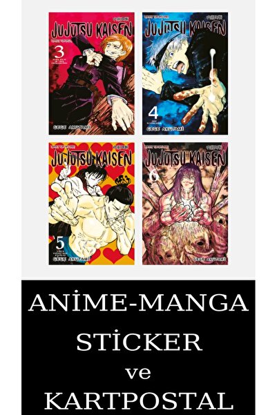 Gerekli Şeyler Yayıncılık Jujutsu Kaisen 3-4-5-6 Manga Seti (4 KİTAP) / Anime...