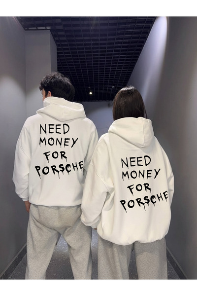 Touz Moda Нуждаете се от пари за Porsche Detail Oversize Unisex Sweatshirt