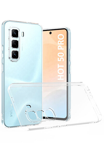 CEPSTOK حافظة إنفينكس هوت 50 برو 4G شفافة مع حماية للكاميرا، مصنوعة من السيلي...