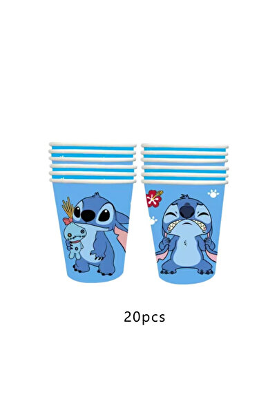 Miniso ٢٠ قطعة، ١٠/٢٠/٣٠/٤٠ قطعة، لوازم حفلات ديزني ستيتش، أكواب ورقية لتزيين...