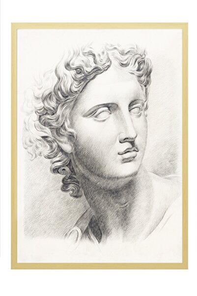 Postifull Vintage slika, poster u bež okviru, vintage zidni dekor