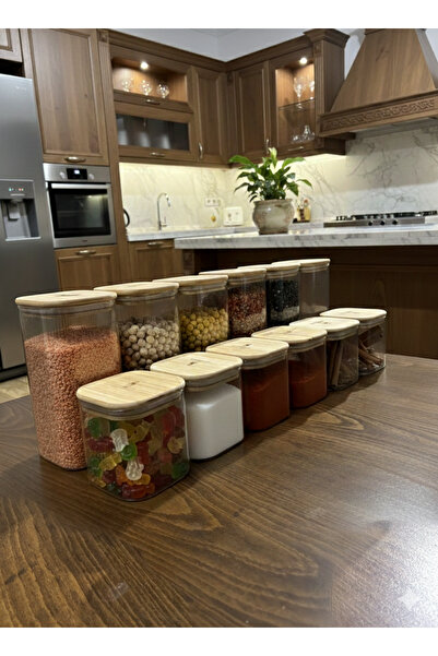 DİBA AVM 12 Li Glass Jars - 6 Pieces of 1.5 Liter - 6 Pieces of 750 ml Jars w...