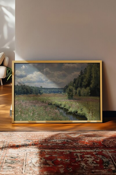 Postifull Vintage slika, poster u bež okviru, vintage zidni dekor