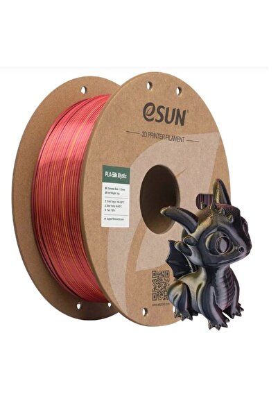 eSun Kırmızı-Siyah-Altın Silk Mystic Pla Filament 1.75mm. 1Kg - Teknoartshop