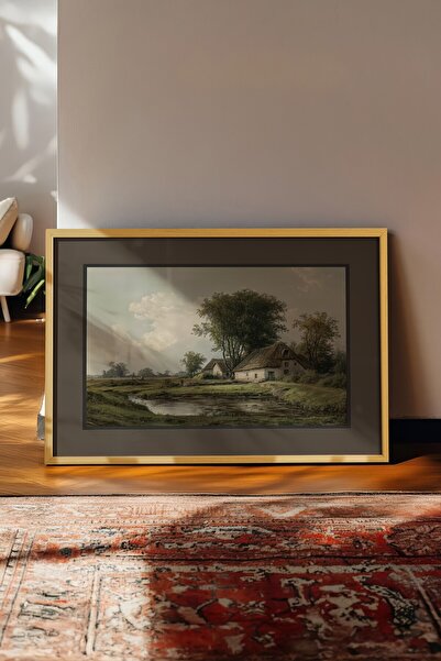 Postifull Vintage slika, poster u bež okviru, vintage zidni dekor