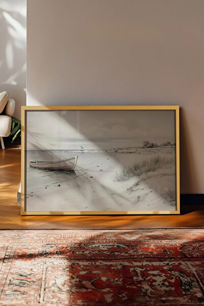 Postifull Vintage slika, poster u bež okviru, vintage zidni dekor