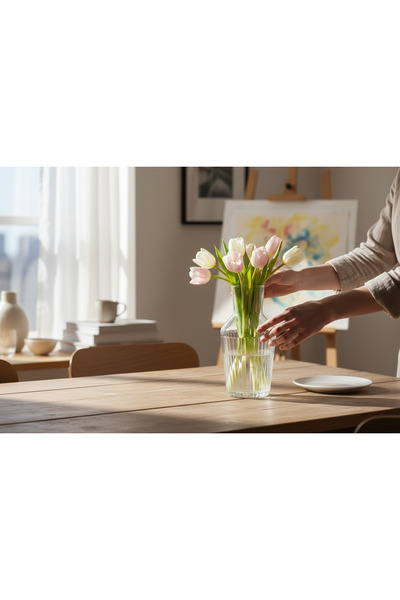 YoyoMoyo مزهرية زهور زخرفية من كالم لاين