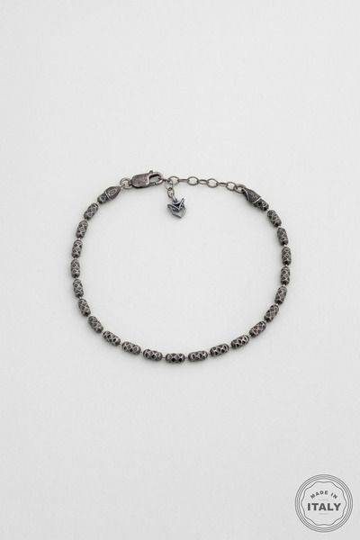 So CHIC... Athena İtalyan 21 Cm Eskitme Gümüş Kaplama Erkek Bileklik