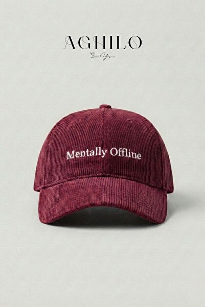 Aghilo Velvet Kep Hat – Mentally Offline Embroidered |   Unisex Hat