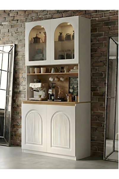 Free Home Premium 100% MDF Lake Kapaklı Bohem Kahve Köşesi - 100x205 cm Kemer...