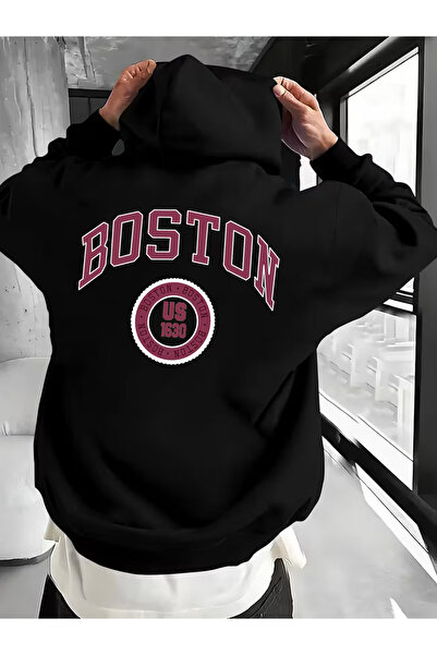 Flow touch أسود مطبوع للجنسين قصة فضفاضة / قصة مريحة أساسية سميكة / سويت شيرت...