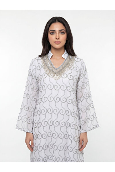 Rokon Dana جلابيه مطرزه شك سيلان وخرز