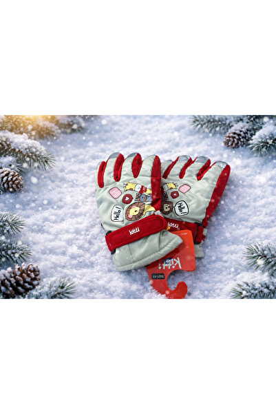 Kitti HEMAY 4-8 YAŞ KIZ ÇOCUK KAR KAYAK KIŞ ELDİVENİ ASTARLI POLARLI SOĞUK GE...