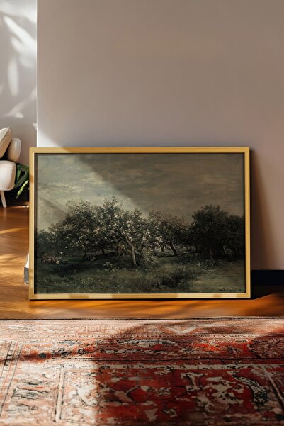 Postifull Vintage slika, poster u bež okviru, vintage zidni dekor