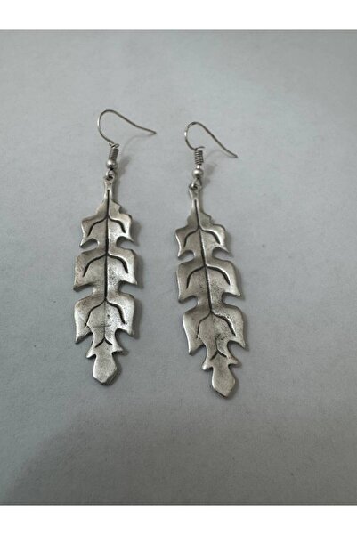 Yuchicly Silver Color Unisex Bohemian Dangle Earrings with Leaf Skeleton Figu...