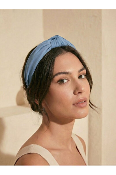 MegssStore Μπλε τζιν κορώνα με κόμπους