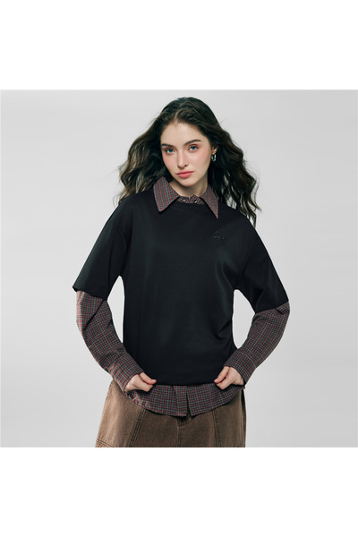 Giordano Women’s Embroidered Cotton Liquid Touch Tee