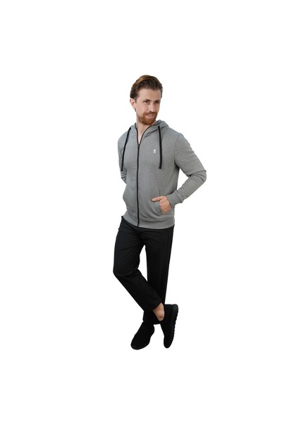 Giordano Men's Slim Fit French Terry Knit Hoodie Jacket