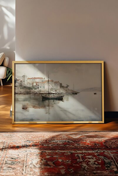 Postifull Tablou vintage, poster cu rama bej, decor de perete vintage