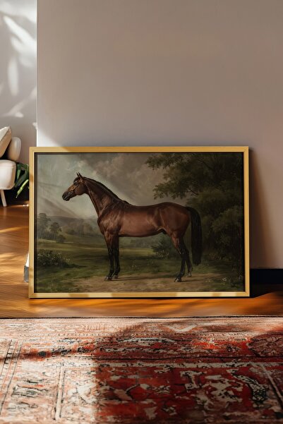 Postifull Vintage slika, poster u bež okviru, vintage zidni dekor