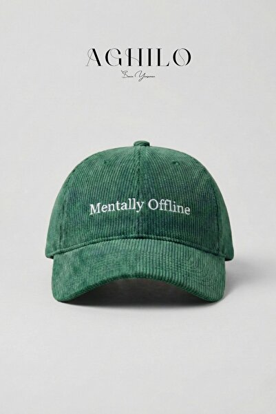 Aghilo Velvet Kep Hat – Mentally Offline Embroidered |   Unisex Hat