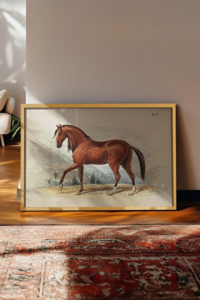 Postifull Vintage slika, poster u bež okviru, vintage zidni dekor