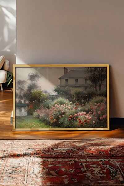 Postifull Tablou vintage, poster cu rama bej, decor de perete vintage