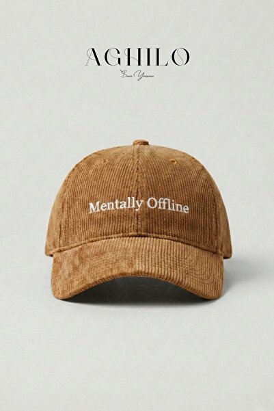 Aghilo Velvet Kep Hat – Mentally Offline Embroidered |   Unisex Hat
