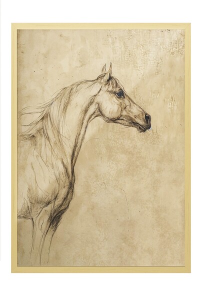 Postifull Vintage slika, poster u bež okviru, vintage zidni dekor