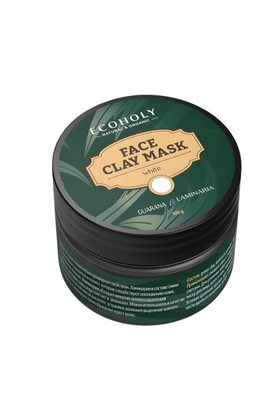 LUCAS Ecoholy Mask with White Clay, Seaweed and Guarana 100g