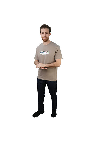 Giordano Men's Slim Fit Cotton Jersey Crew Neck Print Tee | WWS Graphic