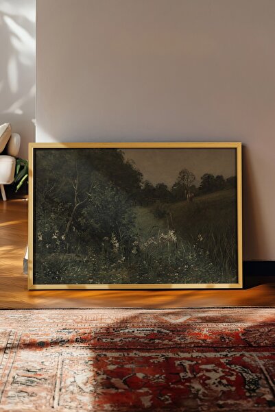 Postifull Vintage slika, poster u bež okviru, vintage zidni dekor