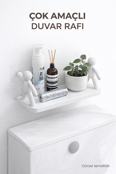 Mode Cool Çok Amaçlı Yapışkanlı Duvar Rafı – Delmeden Kurulum, Mutfak & Banyo...
