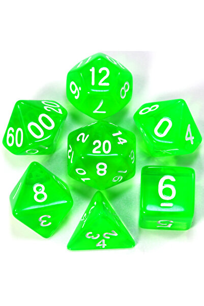 Choice23 transparent green Dices For Gaming Cubes For DND High Quality Dice S...