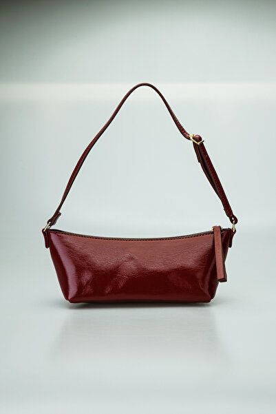 KISCHE Wrinkled Leather Mini Shoulder Bag with Adjustable Strap, Zippered Wom...