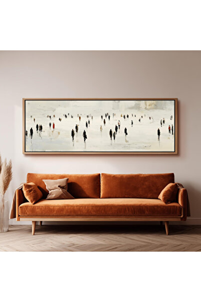 woodhomeworks Tek Parça Gerçek Ahşap Yatay Panorama Çerçeveli Tablo minimalis...