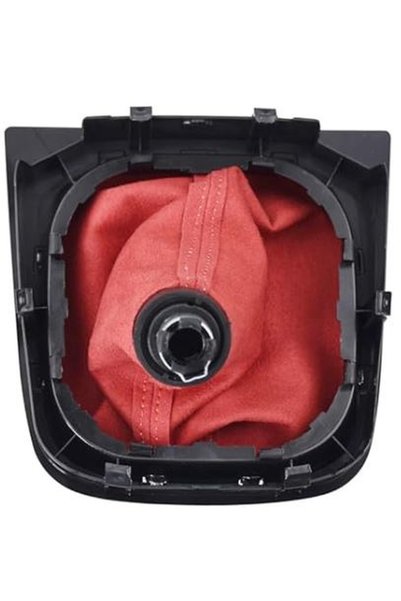 Volkswagen Jetta Vw Golf 5 and 6 Jetta Gear Shift Knob Cover 5 Gear Red Suede Leather 2005-2014