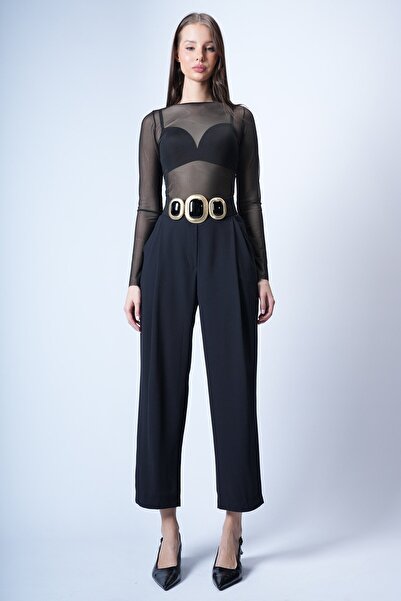 VAGGON Pantaloni Palazzo cu buzunare