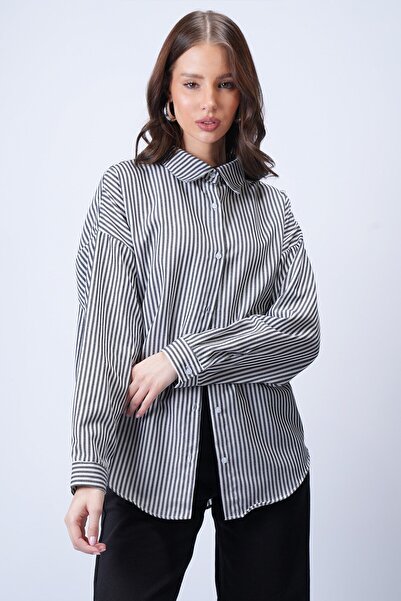 VAGGON Striped Oversize Shirt