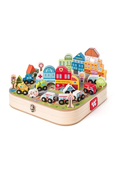 Woodyland Woody Train Set with Urban Adventure Box