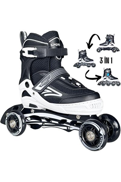 AyrStore Paten Premium TAJ-J1 Pro Paten Beyaz Led Işıklı Silikon Teker 3 in 1...