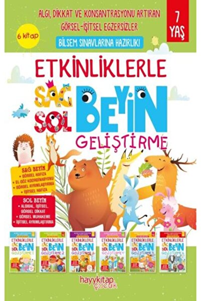 hayykitap Etkinliklerle Sağ Beyin Sol Beyin Geliştirme (7 yaş) 6’lı Set